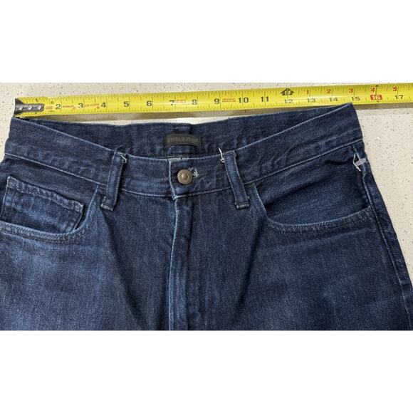 Uniqlo High Rise Straight Leg Jeans Women’s Size 30 Dark Wash Denim - Picture 2 of 9